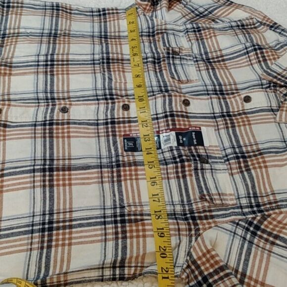 Men's super soft Ivory plaid lightweight flannel by George - Picture 10 of 13
